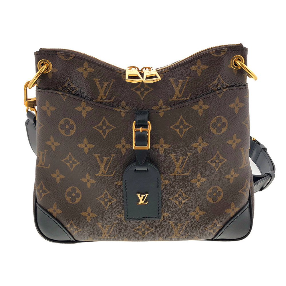 Louis Vuitton Odeon NM PM Monogram Canvas Leather Noir Shoulder Bag Black